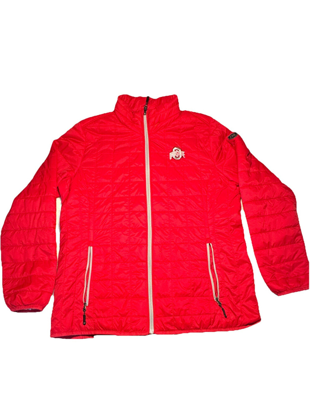 Cutter & Buck Ohio State Buckeyes Women’s Quilted Full Zip Jacket Red XL EUC